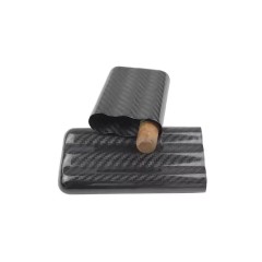 FADELI Cigar Case 3 Fingers Luxury Cigar Box Waterproof Travel Cigar Holder Humidor Hard Carbon Fiber Cigarette Bag