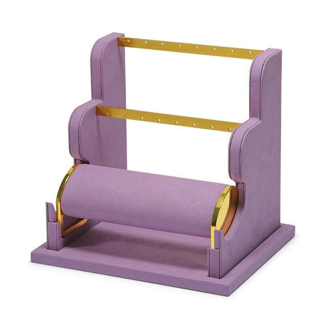 FADELI Jewelry Display Stand Watches Bracelets Jewelry Display Customized Microfiber Metal Bracelets Earrings Jewelry Rack