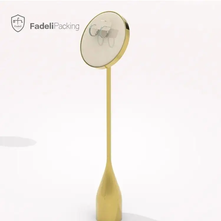 FADELI Newly Designed Luxury Shiny Metal Magnetic Detachable Jewelry Display Prop Earrings Necklace Ring Jewelry Display Stand