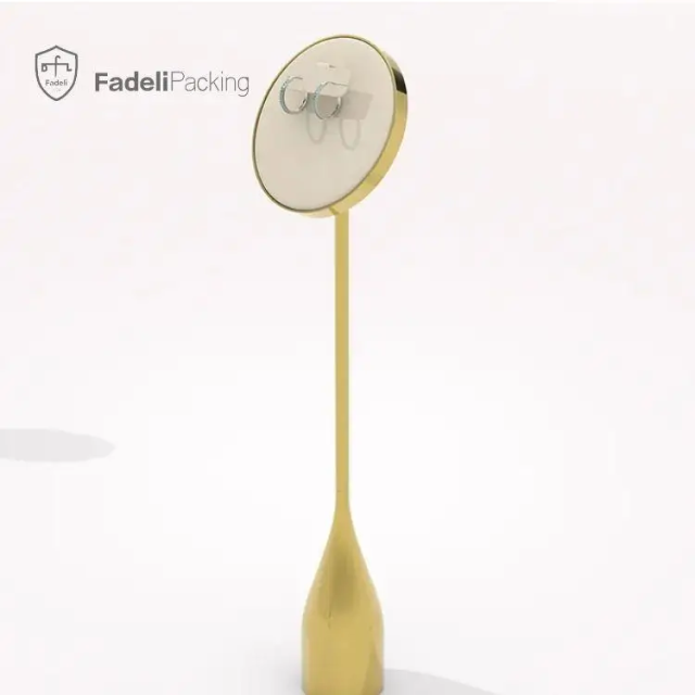 FADELI Newly Designed Luxury Shiny Metal Magnetic Detachable Jewelry Display Prop Earrings Necklace Ring Jewelry Display Stand