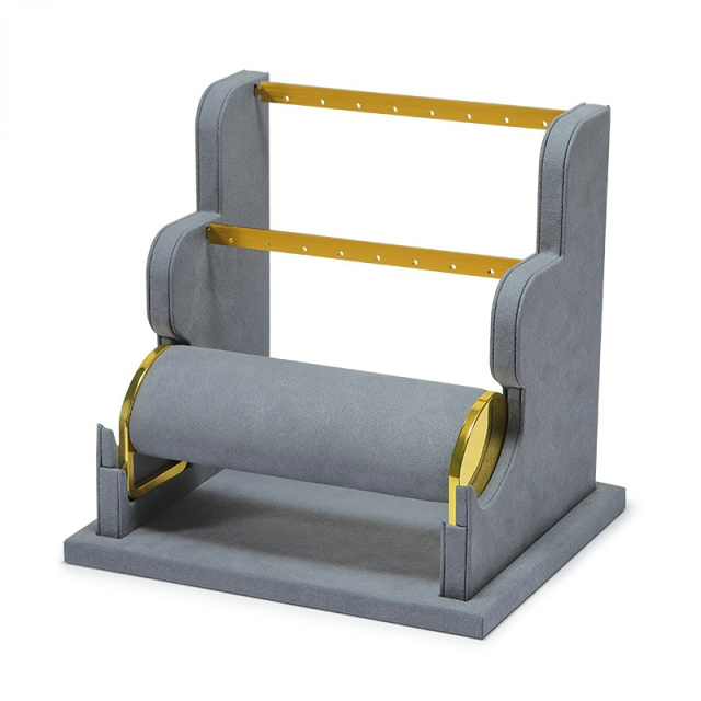 FADELI Jewelry Display Stand Watches Bracelets Jewelry Display Customized Microfiber Metal Bracelets Earrings Jewelry Rack