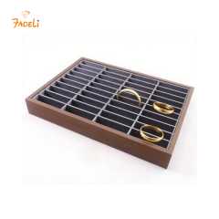 FADELI Wholesale Custom High-End Wooden Bangle Jewelry Display Tray Luxury Show Tray for Women's Jewelry Container