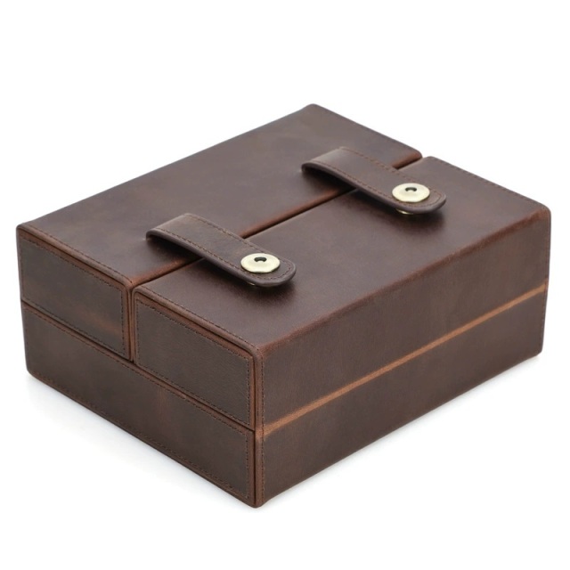 FADELI Custom Leather Cigar Box Portable Cigar Case Humidor Travel Cigar Bag Leather Case Gift Box for Commercial Personal Use