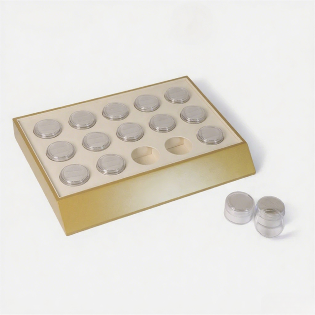 FADELI New Wooden Jewelry Display Tray Low MOQ Custom Logo Piercing Earring Display Trays for Jewelry Shop