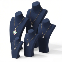 FADELI Custom Necks Bust Jewelry Mannequin Necklace Display Stands Set for Luxury Jewellery Store Showcase Cabinet