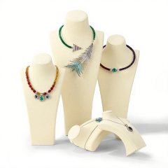 FADELI Custom Necks Bust Jewelry Mannequin Necklace Display Stands Set for Luxury Jewellery Store Showcase Cabinet