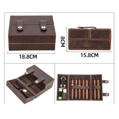 FADELI Custom Leather Cigar Box Portable Cigar Case Humidor Travel Cigar Bag Leather Case Gift Box for Commercial Personal Use