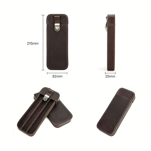 FADELI Cigar Case Portable Genuine Leather Cigar Box Humidor Detachable Tray Embossed Logo Travel Cigar Organizer Case Holder