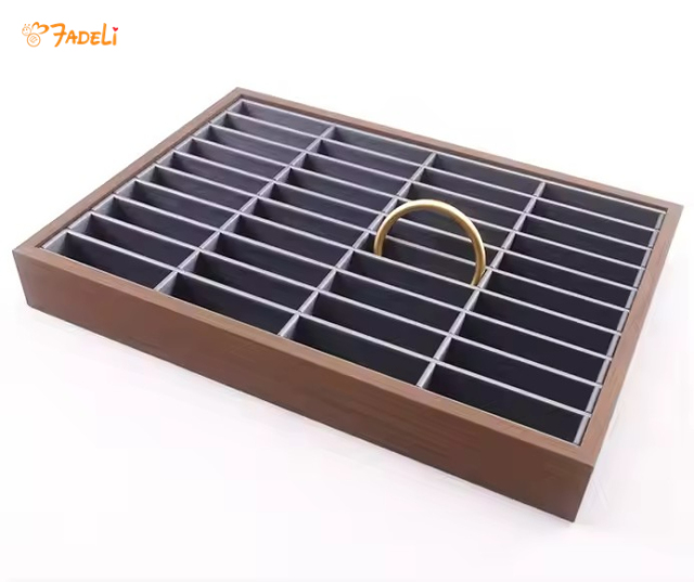 Wholesale Custom High-End Wooden Bangle Jewelry Display Tray Luxury Show Tray for Women's Jewelry Container