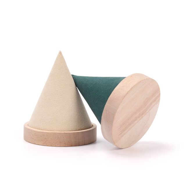 Creative New Solid Wood Microfiber Jewelry Display Stand Jewelry Display Props for Necklace Bangle Bracelet Ring