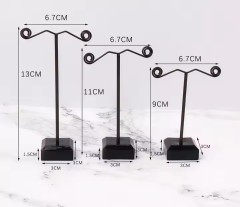 Mini Metal Earring Stand Acrylic Three-piece Earring Set Display Jewelry Stand Necklace Stand