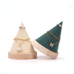 Creative New Solid Wood Microfiber Jewelry Display Stand Jewelry Display Props for Necklace Bangle Bracelet Ring