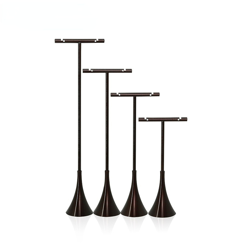 Top Quality Gold T bar Shape Metal Jewelry Displays Stands Earrings Holders Display Racks