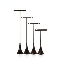Top Quality Gold T bar Shape Metal Jewelry Displays Stands Earrings Holders Display Racks