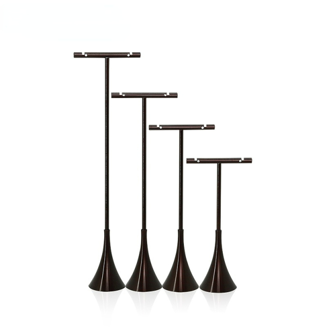 Top Quality Gold T bar Shape Metal Jewelry Displays Stands Earrings Holders Display Racks