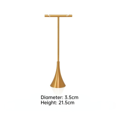 Top Quality Gold T bar Shape Metal Jewelry Displays Stands Earrings Holders Display Racks