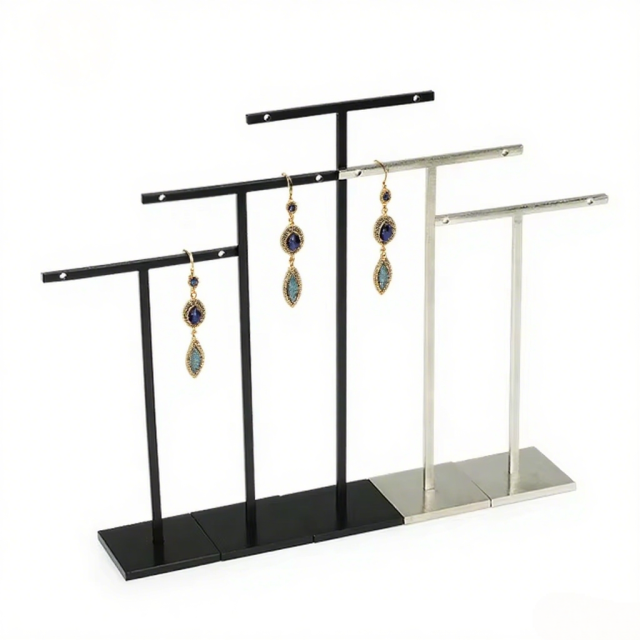 FADELI Jewelry Display Stands for Earrings T bar Metal Earring Display Stand Jewelry Display Earring Holder