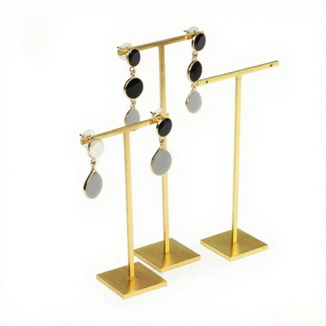 FADELI Jewelry Display Stands for Earrings T bar Metal Earring Display Stand Jewelry Display Earring Holder