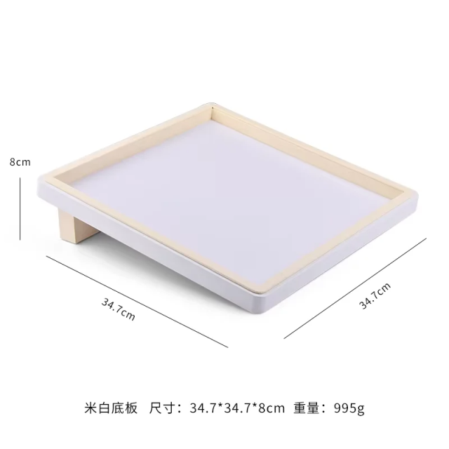 FADELI Beige Microfiber Jewelry Earring Display Tray Jewellery Display Stands Sets Exhibition Display Stand for Jewellery