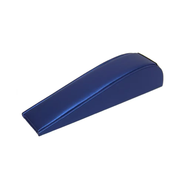 FADELI Custom Design Luxury Classic Blue PU Leather Covered Jewelry Display Stand for Earrings Ring Necklace Jewelry Display Set