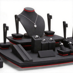 FADELI Wholesale Luxury Fashion Jewelry showcase Display for Necklace Ring Bangle Jewelry Packing&display Microfiber Jewelry Display