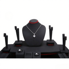 FADELI Wholesale Luxury Fashion Jewelry showcase Display for Necklace Ring Bangle Jewelry Packing&display Microfiber Jewelry Display