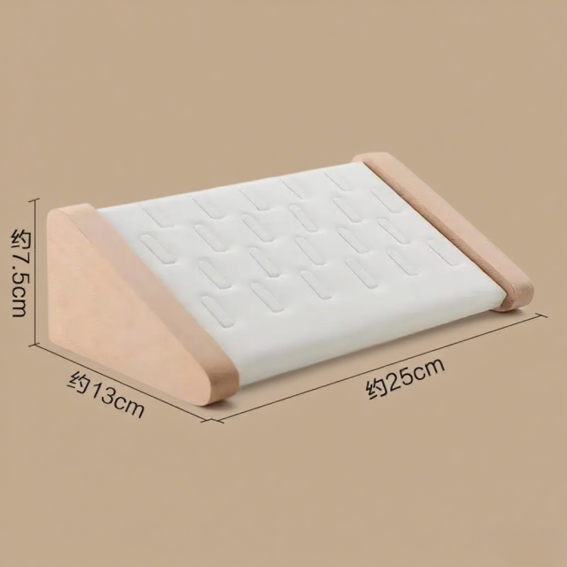 FADELI Fashion Wood Jewelry Display Props Stud Earrings Display Tray Cheap Diamond Ring Jewelry Display Stand