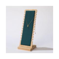 FADELI Custom Bamboo Velvet Leather Jewelry Display Set Multiple Colors Necklace Chain Bracelet Stand Holder Wood Material Jewelry