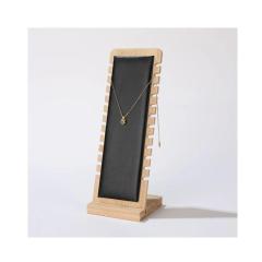 FADELI Custom Bamboo Velvet Leather Jewelry Display Set Multiple Colors Necklace Chain Bracelet Stand Holder Wood Material Jewelry