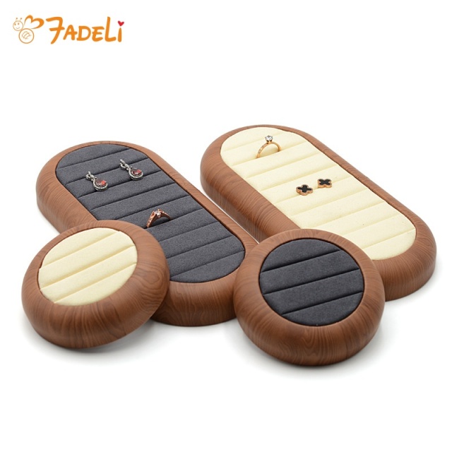 Wooden Jewelry Storage Tray, Solid Wood Jewelry Dish, Ring and Earring Display Stand, Jewelry Storage Box, Home Decorations