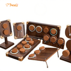 Walnut Wood Colorful Light Luxury Jewelry Combination Watch Tray Bracelet String Storage Display Prop