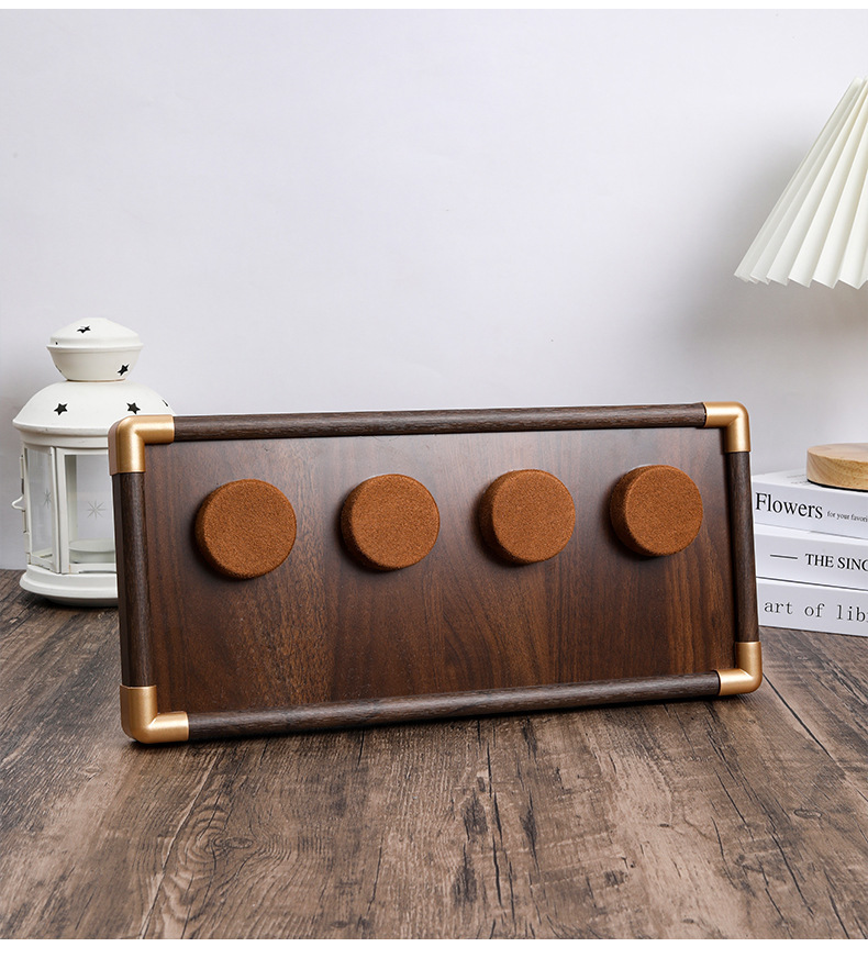 Walnut Wood Colorful Light Luxury Jewelry Combination Watch Tray Bracelet String Storage Display Prop