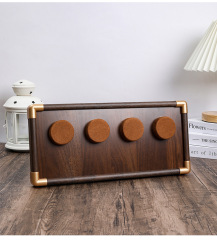 Walnut Wood Colorful Light Luxury Jewelry Combination Watch Tray Bracelet String Storage Display Prop