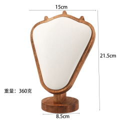 FADELI Fashion Necklace Display Stand Bamboo and Wood Tray Jewelry Display Rack for Packaging & Display