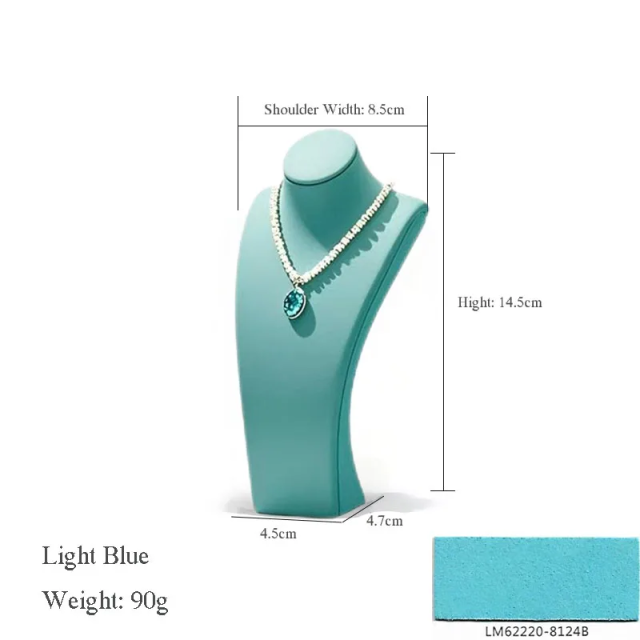 FADELI High Quality Microfiber Necklace Bust Jewelry Display Jewelry Display Mannequin Luxury Jewellery Necklace Bust Neck Stands
