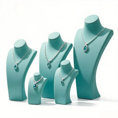FADELI High Quality Microfiber Necklace Bust Jewelry Display Jewelry Display Mannequin Luxury Jewellery Necklace Bust Neck Stands