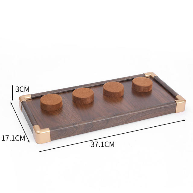 Walnut Wood Colorful Light Luxury Jewelry Combination Watch Tray Bracelet String Storage Display Prop