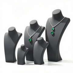 FADELI High Quality Microfiber Necklace Bust Jewelry Display Jewelry Display Mannequin Luxury Jewellery Necklace Bust Neck Stands