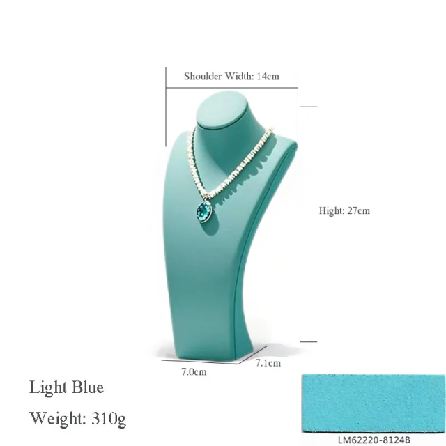 FADELI High Quality Microfiber Necklace Bust Jewelry Display Jewelry Display Mannequin Luxury Jewellery Necklace Bust Neck Stands