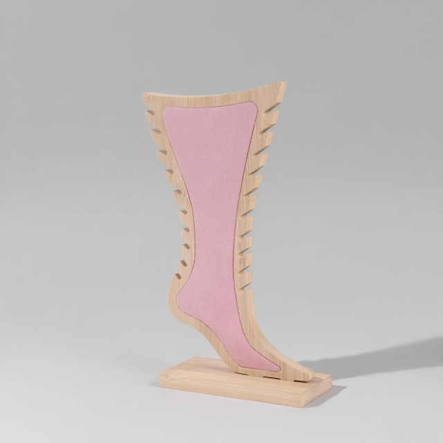 FADELI Necklace Display Stand Bracelet Long Chain Jewelry Display Stand Grey Velvet Holder