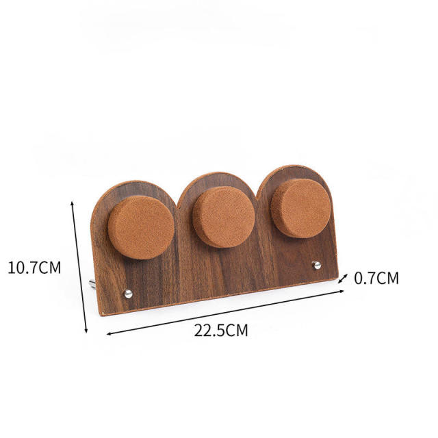 Walnut Wood Colorful Light Luxury Jewelry Combination Watch Tray Bracelet String Storage Display Prop