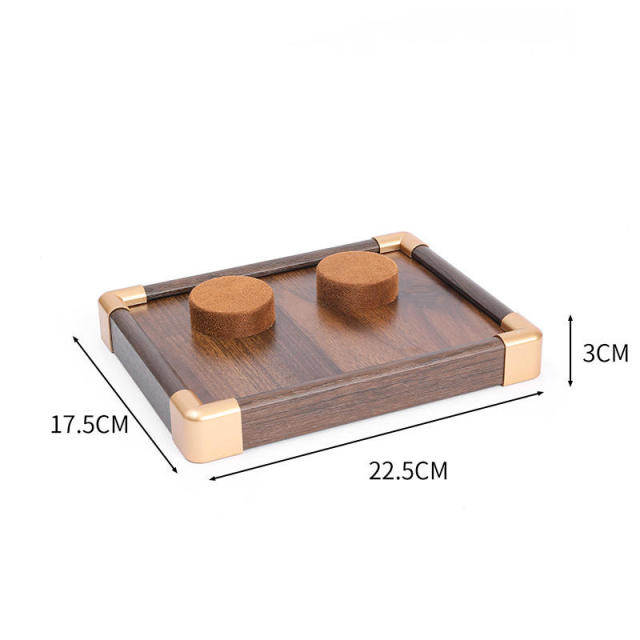 Walnut Wood Colorful Light Luxury Jewelry Combination Watch Tray Bracelet String Storage Display Prop