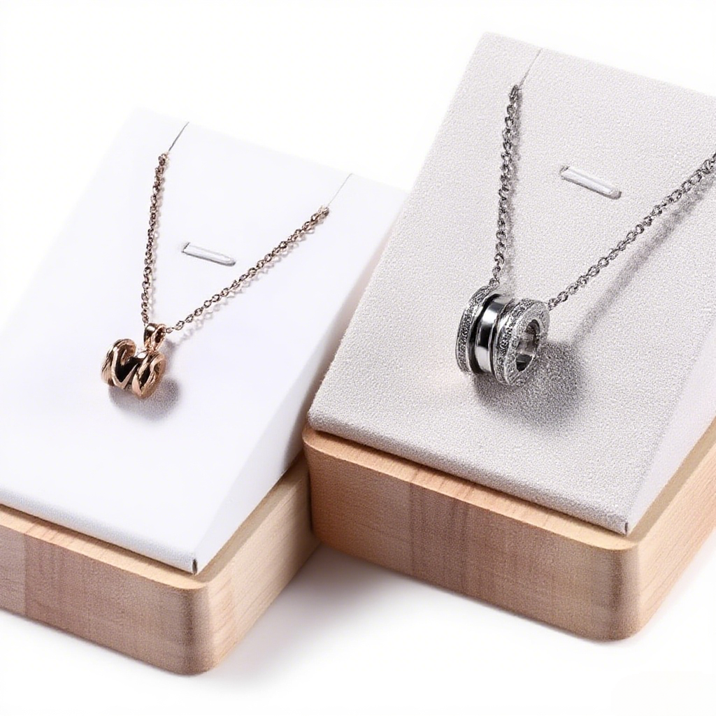 FADELI Multiple Coors Wholesale Wood Base Pendant Necklace Display Stand Support Jewelry Holder