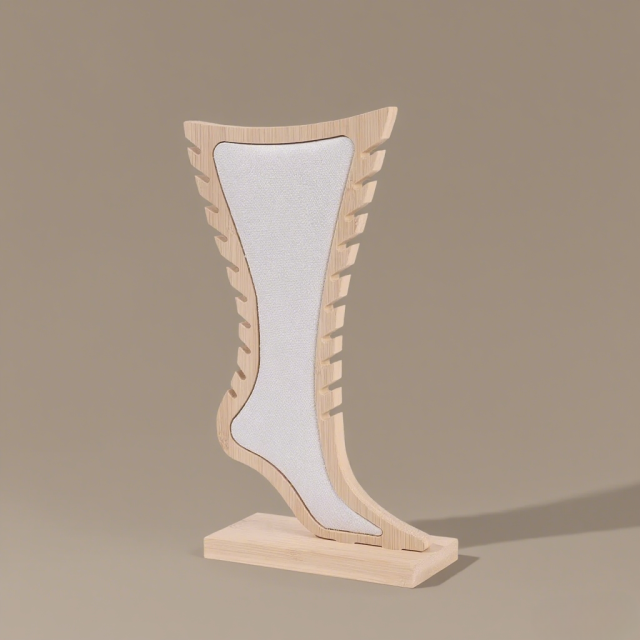 FADELI Necklace Display Stand Bracelet Long Chain Jewelry Display Stand Grey Velvet Holder