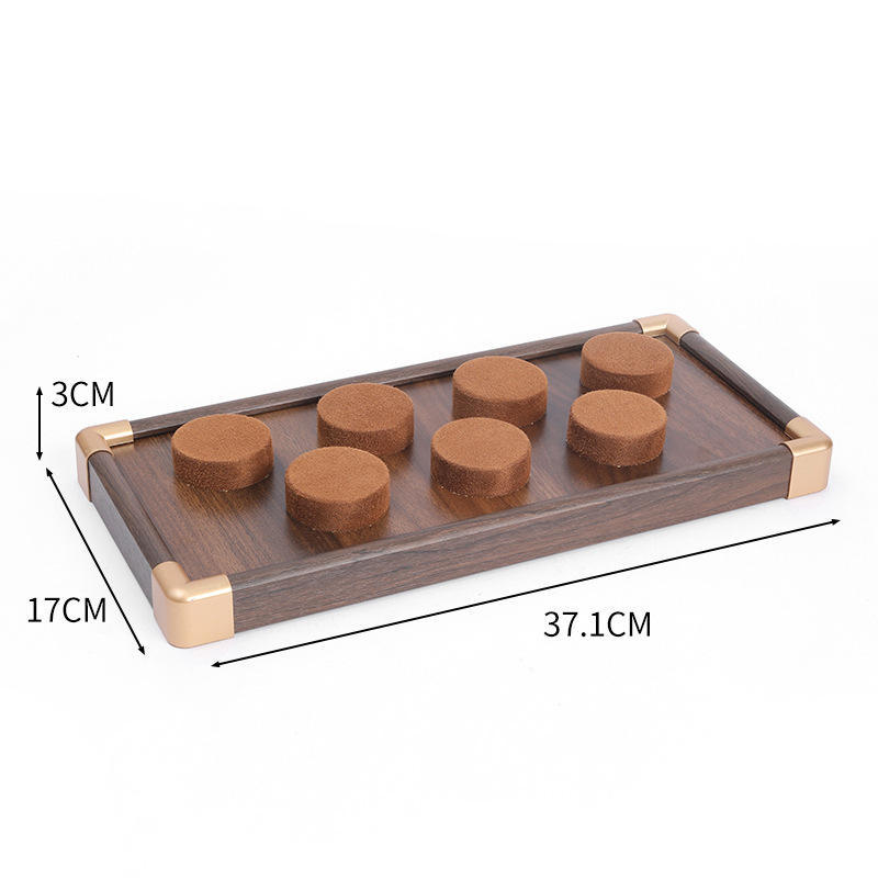 Walnut Wood Colorful Light Luxury Jewelry Combination Watch Tray Bracelet String Storage Display Prop