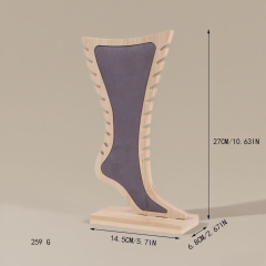 FADELI Necklace Display Stand Bracelet Long Chain Jewelry Display Stand Grey Velvet Holder