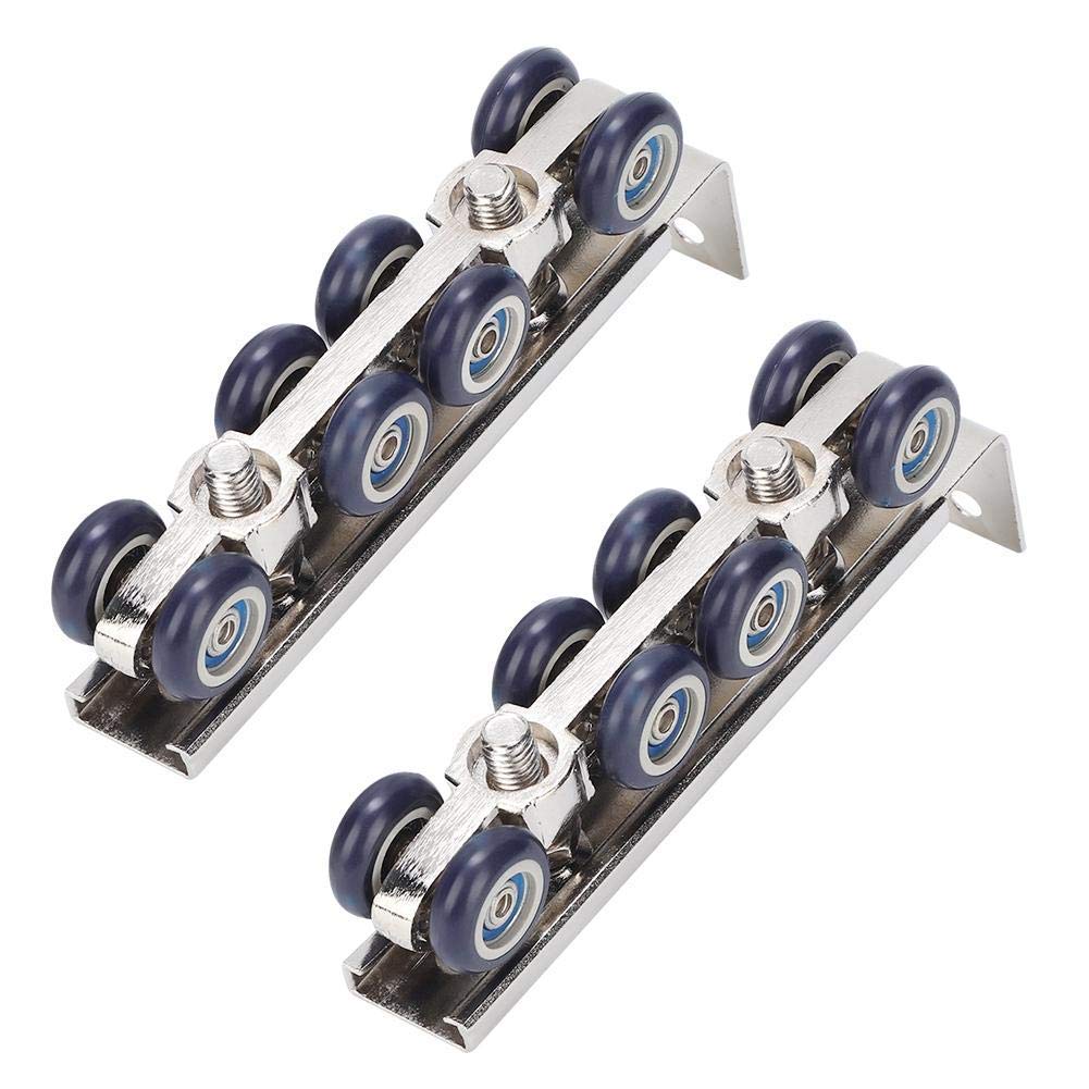 1 Paire 8 Roues Porte Coulissante Rouleaux Pièce De Rechange Roues Suspendues Roue De Rail Silencieuse Pour Garde Robe Placard Douche Sol Piste 88461147