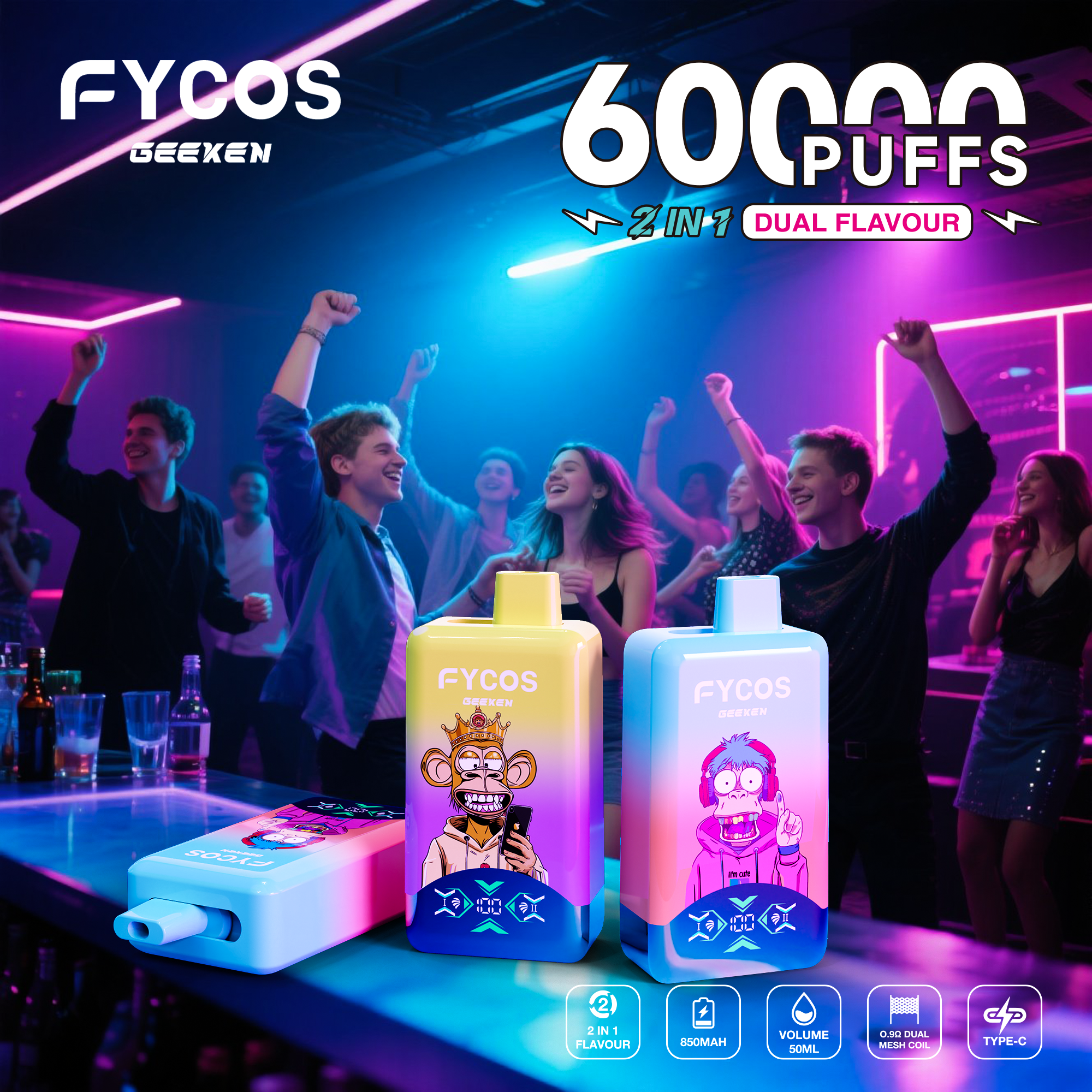 Vape factory disposable rechargeable oem custom EU warehouse vape 60000 puffs