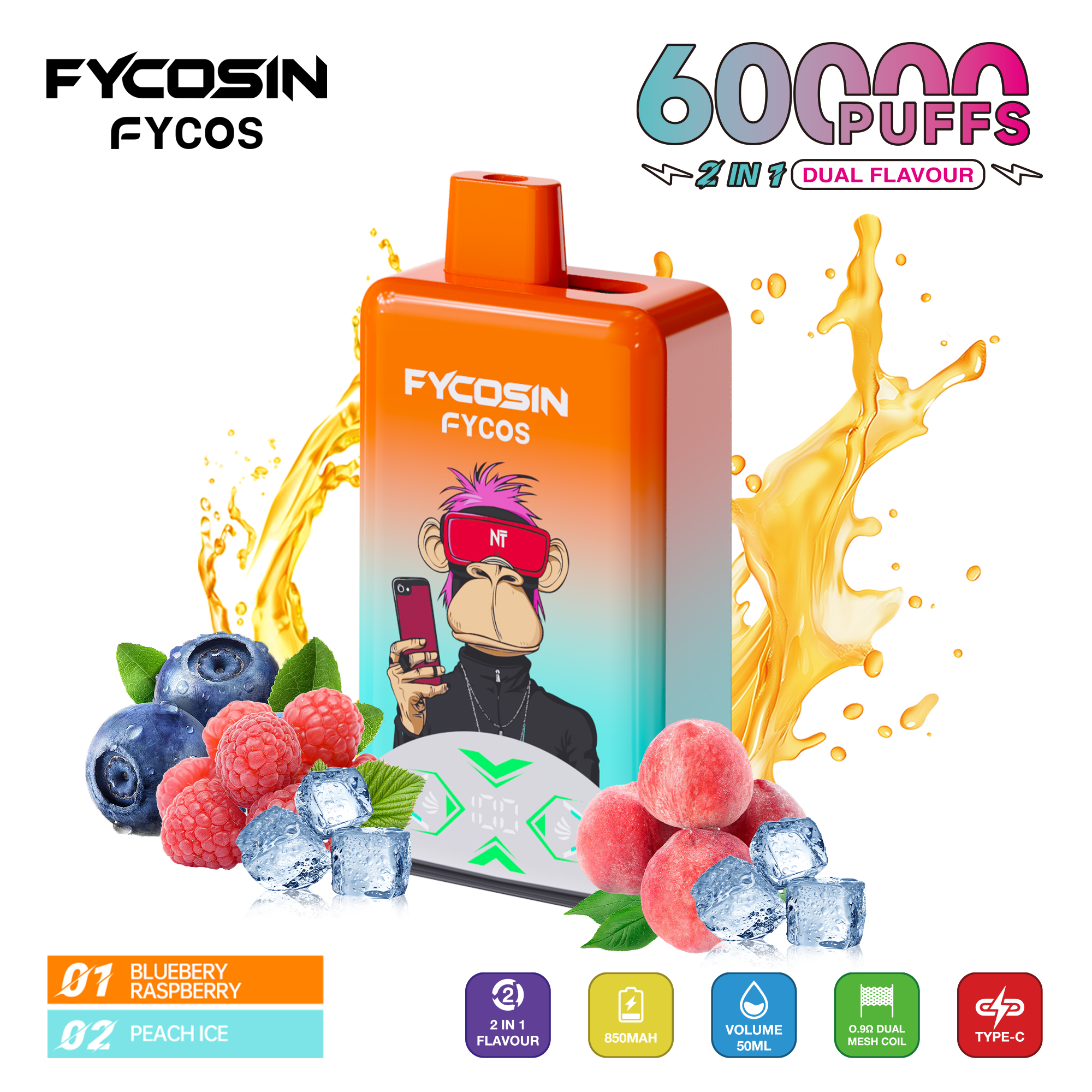 On Time Delivery Smooth Airflow 60000/50000 0-5% Salt nic Vapes Desechable Vape