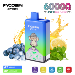 Fycosin 45ml Pod System 60000 Puffs Display Rechargeable Wholesale I Vape 20mg 50mg Disposable Vape